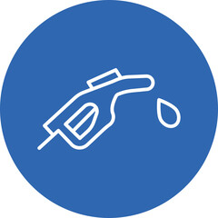 Fuel Pump line circle icon