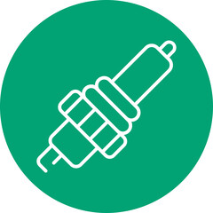 Spark Plug line circle icon