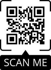 Scan qr code icon. Scan me template Qr code for smartphone. QR code Payment. QR code for payment app. Vector illustration.