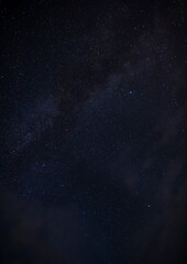 Milky Way stars photographed with wide angle lens.