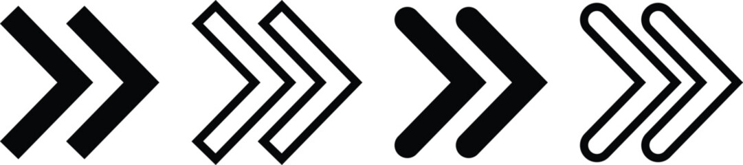 Arrow, Pointer icon set. Arrow symbol in different style. Vector illustration