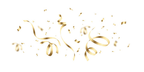 golden confetti background for festival decoration vector illustration
