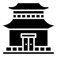 temple. vector single icon with a solid style. suitable for any purpose. for example: website design, mobile app design, logo, etc.