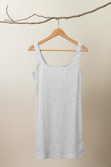 Sleeveless dress mockup png transparent, women’s summer fashion