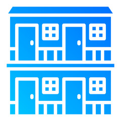 motel. vector single icon with a solid gradient style. suitable for any purpose. for example: website design, mobile app design, logo, etc.