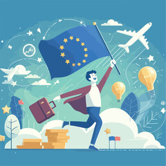 Image of free and happy people