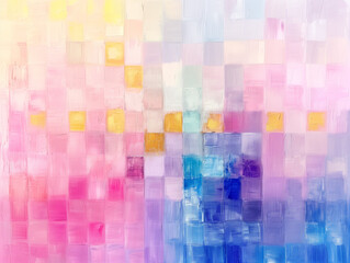 abstract oil painting square shapes leaf style background