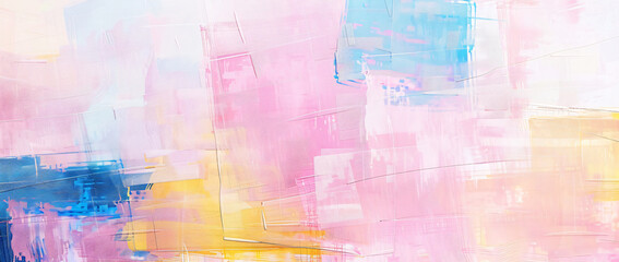 
abstract background with colorful brush strokes and splash, beige color palette, white space in the center of the composition, soft light, high resolution, illustration, digital art