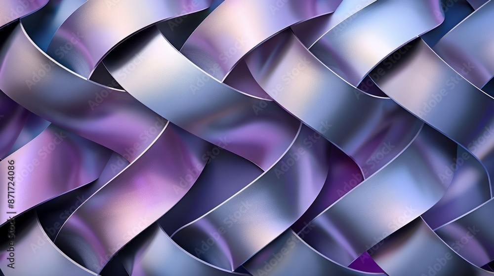 Poster abstract chrome and purple gradient pattern