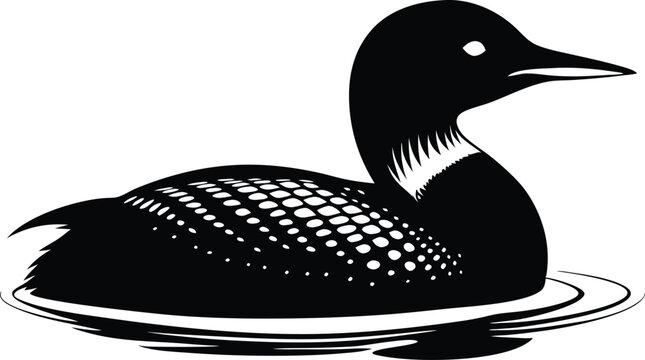 recommend clip art: 
                    Beautiful Loon Silhouette Vector Illustration design