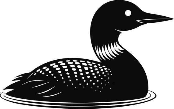 recommend clip art: 
                    Beautiful Loon Silhouette Vector Illustration design