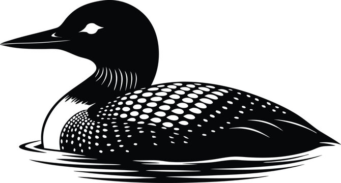 recommend clip art: 
                    Beautiful Loon Silhouette Vector Illustration design