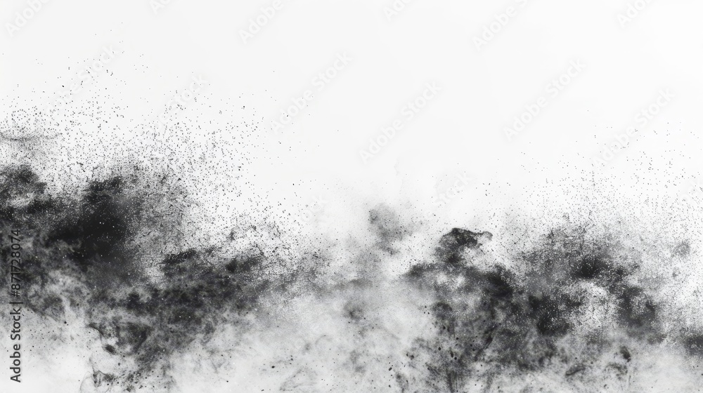 Poster grunge background vintage style with dust particle and grain texture on white background.
