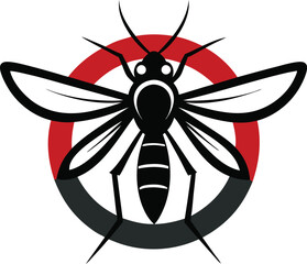Mosquito Icon Silhouette Vector Illustration