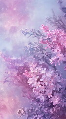 Pastel flower background. Colorful pastel Purple pink and white. Backdrop with space for text. Eye-catching background for social media and printing design. 