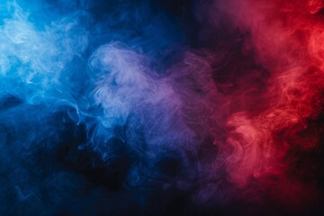 Obraz premium Smoke in red blue and black with a backlit texture.