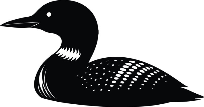 recommend clip art: 
                    Beautiful Loon Silhouette Vector Illustration design