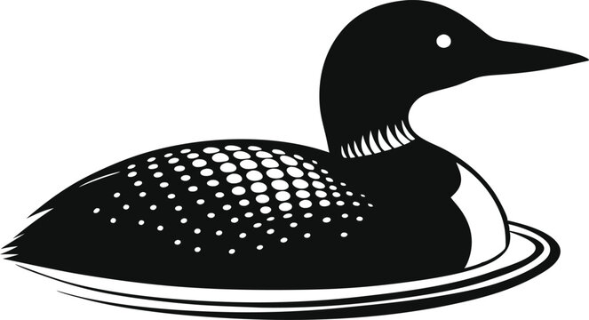recommend clip art: 
                    Beautiful Loon Silhouette Vector Illustration design