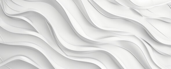 Obraz premium Stunning abstract white background with waves. Lines in a modern style for wallpaper. Light gray template for wedding ceremony or business presentation.