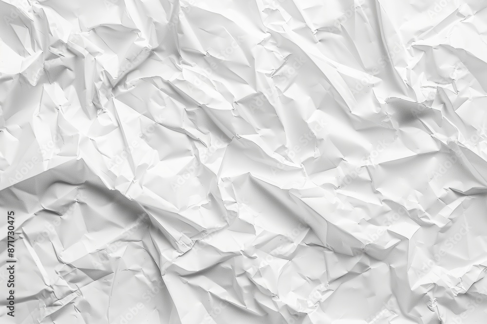 Poster for use as a web design screensaver or as a packaging template. white crumpled paper background, old