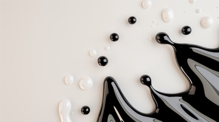 Black Wavy Blobs, Abstract Organic Shapes Set