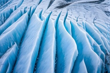 Obraz premium aerial view of abstract geometric patterns of an glacier landscape