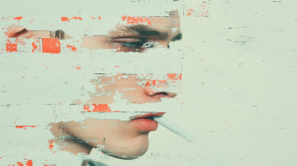 Fototapeta premium Graffiti Collage of Grunge Newspapers Illustration