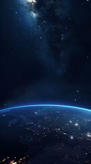 Obraz premium Wide angle shot of Earth from space