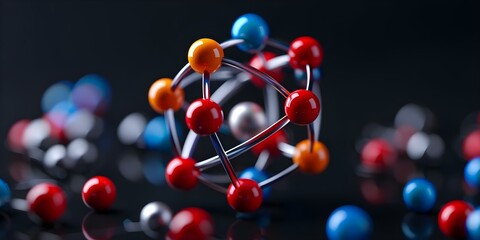 Colorful Electron Orbits An Artistic Representation of an Atom. Concept Atomic Structure, Electron Orbits, Colorful Art, Science Illustration, Particle Physics