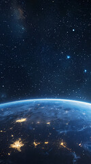 Obraz premium Wide angle shot of Earth from space