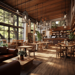 Warm Brews & Conversations: A Rustic Coffee Shop Oasis