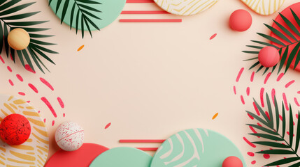 Abstract Geometric Shapes, Hand-drawn, Naive, Bizarre, Microstock Image