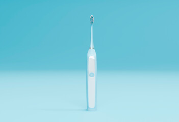 electric toothbrush on a blue background isolated 3d render