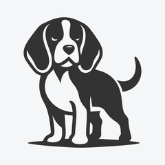 Majestic Beagle Silhouette, Ideal for Art, Crafts, and Design Projects