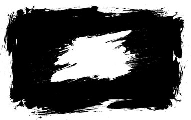 black grunge brush banner abstract background