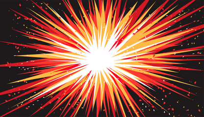 Background with a fiery explosion in outer space.