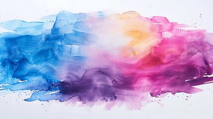 Obraz premium Elegant Watercolor Background, Single Bold Brushstrokes