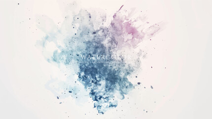 Abstract horizontal watercolor background. Neutral light colored empty space background illustration