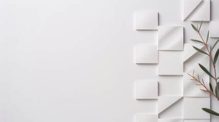 White Abstract Geometric Shapes Background