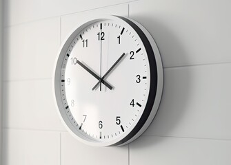 Wall clock on a black background, AI generative
