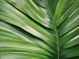 Tropical green palm leaf background