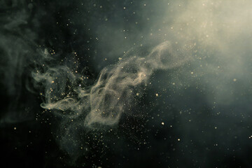 smoke explosion isolated on black background