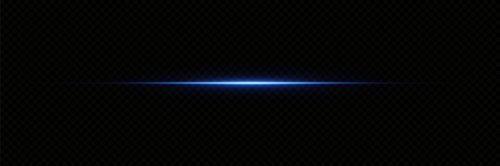 Magic horizontal lines of light. On a transparent background.