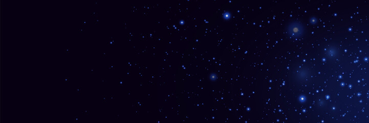 Fototapeta premium Realistic glow of the starry sky, Starry nights with bright sparkles. Magic dust particles.