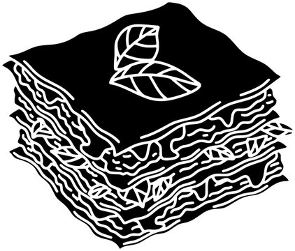 recommend clip art: italian illustration lasagna silhouette food logo dinner icon dish outline chicken pasta cuisine meat homemade meal cheese traditional lunch shape tomato sauce plate for vector graphic background