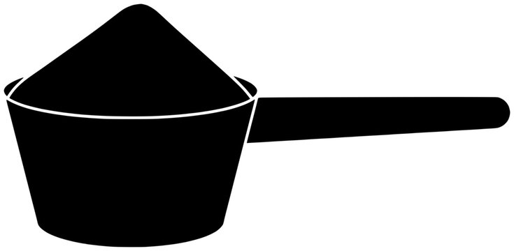kitchen illustration cooking silhouette food logo cup icon spoon outline cook tool utensil measure object equipment teaspoon baking tablespoon shape measurement plastic measuring for vector graphic