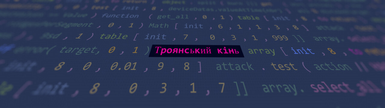 Cyber attack. Translation: denial of service. Vulnerability text in binary system ascii art style, code on editor screen.,Italian language,text in Italian