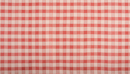 Red checkered pattern tablecloth texture background