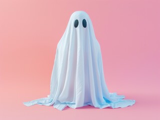 White ghost with black eyes