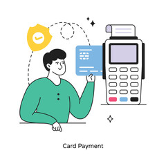 Card Payment abstract concept vector in a flat style stock illustration